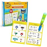 Educational Insights Hot Dots Pete The Cat Kindergarten Reading & Math Workbook - Kindergarten Workbooks with Interactive Pen, Homeschool Learning Books, Build Early Reading & Math Skills, Ages 5+