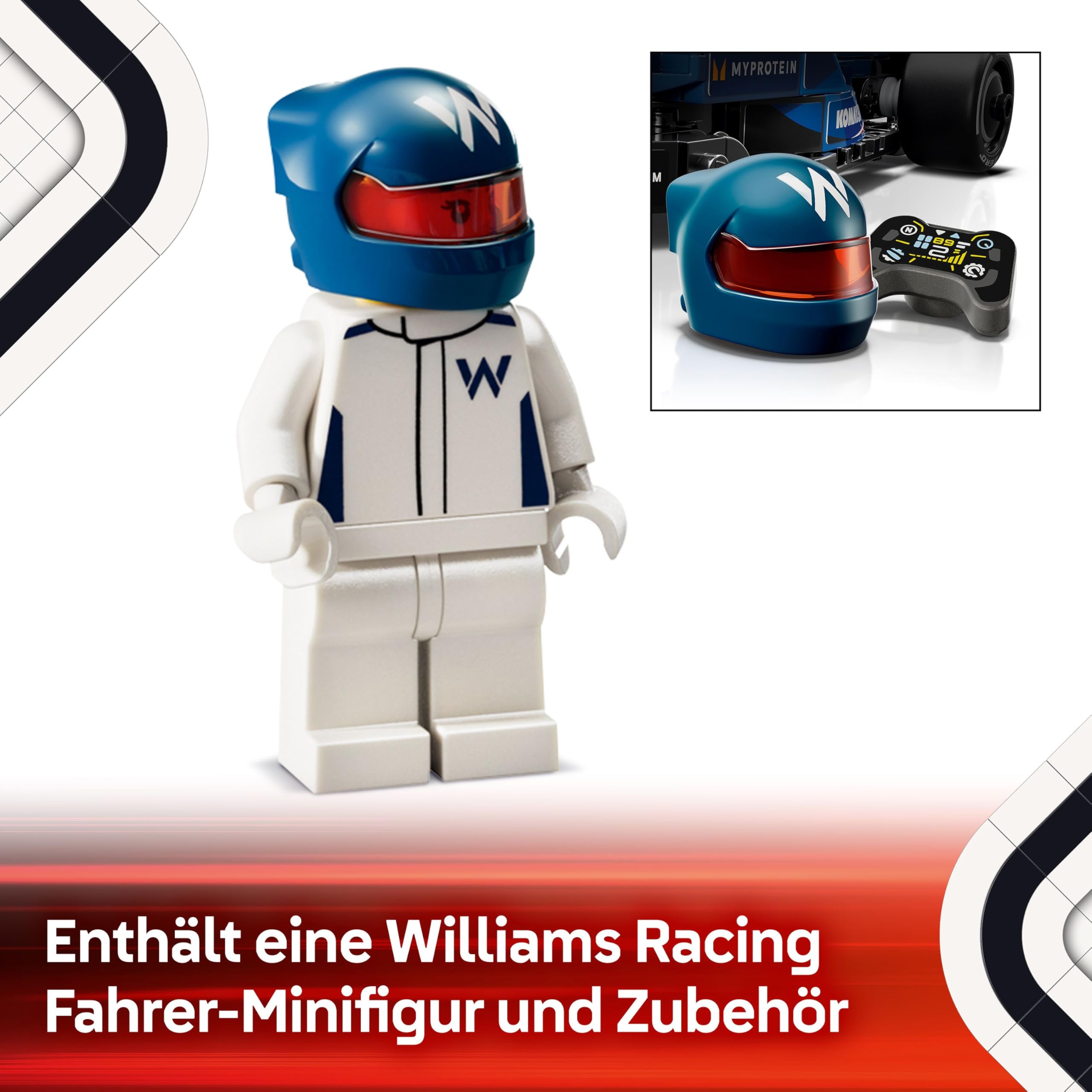 LEGO Speed Champions Williams Racing FW46 F1 Rennauto - Spielzeug mit Formel 1 Minifigur zum Sammeln - Geschenk für Jungen & Mädchen ab 10 Jahren und Erwachsene Motorsport Fans 77249 4