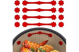 LOLDREAM 12Pcs Air Fryer Magnets For Parchment Paper,Air Fryer Liner Magnet Silicone Buckle For Holding Down Lock Liners Disposable Safely,Air fryer Accessories Locks Disposable Liners Silicone Magnetic Buckle