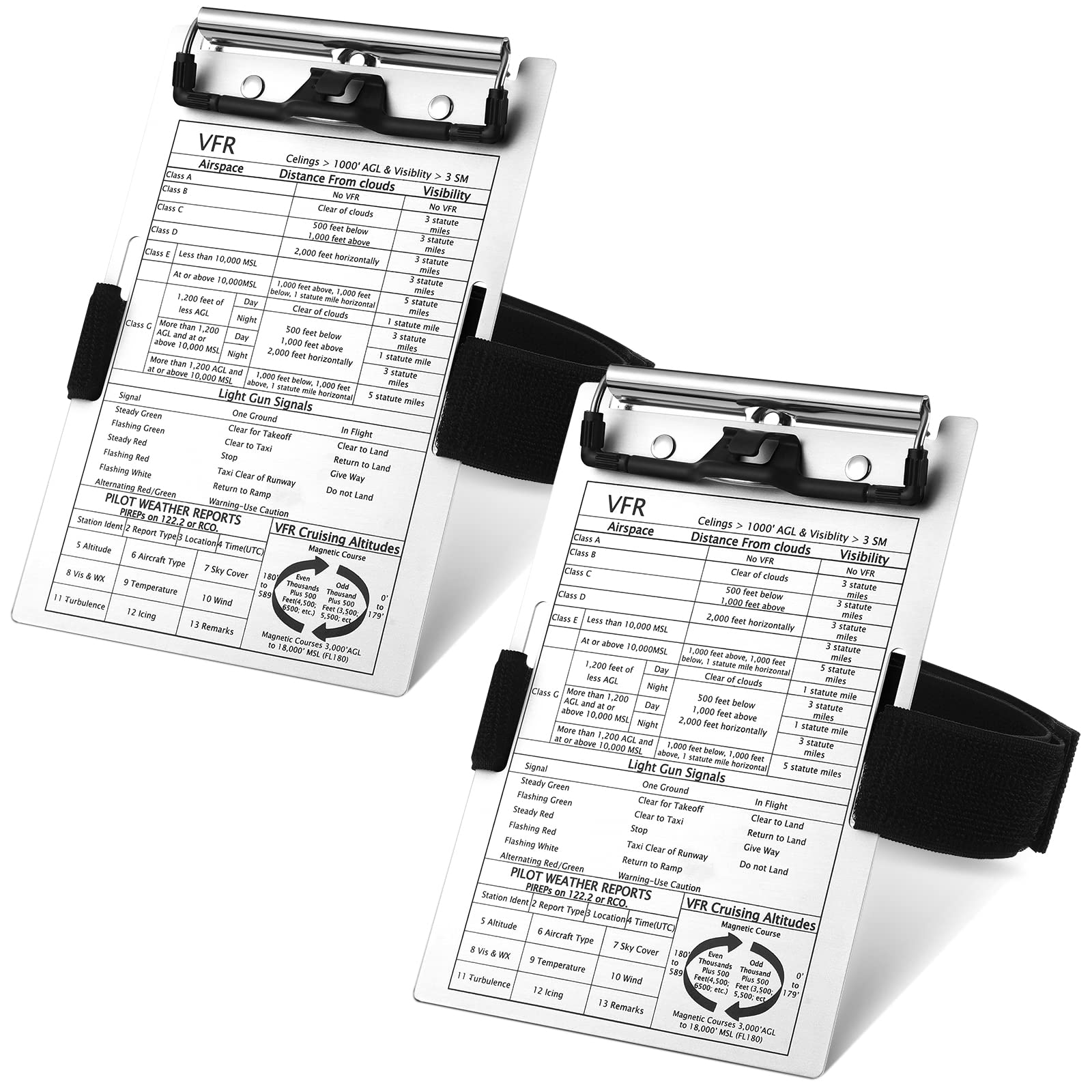 Photo 1 of Eaasty 2 Set Pilot Kneeboard,Vfr Aviation Kneeboard,Aluminum Pilot Writing Board Notepad Clipboard with Pen Holder Knee Boards with Elastic Strap for Flying Writing Accessories Gifts