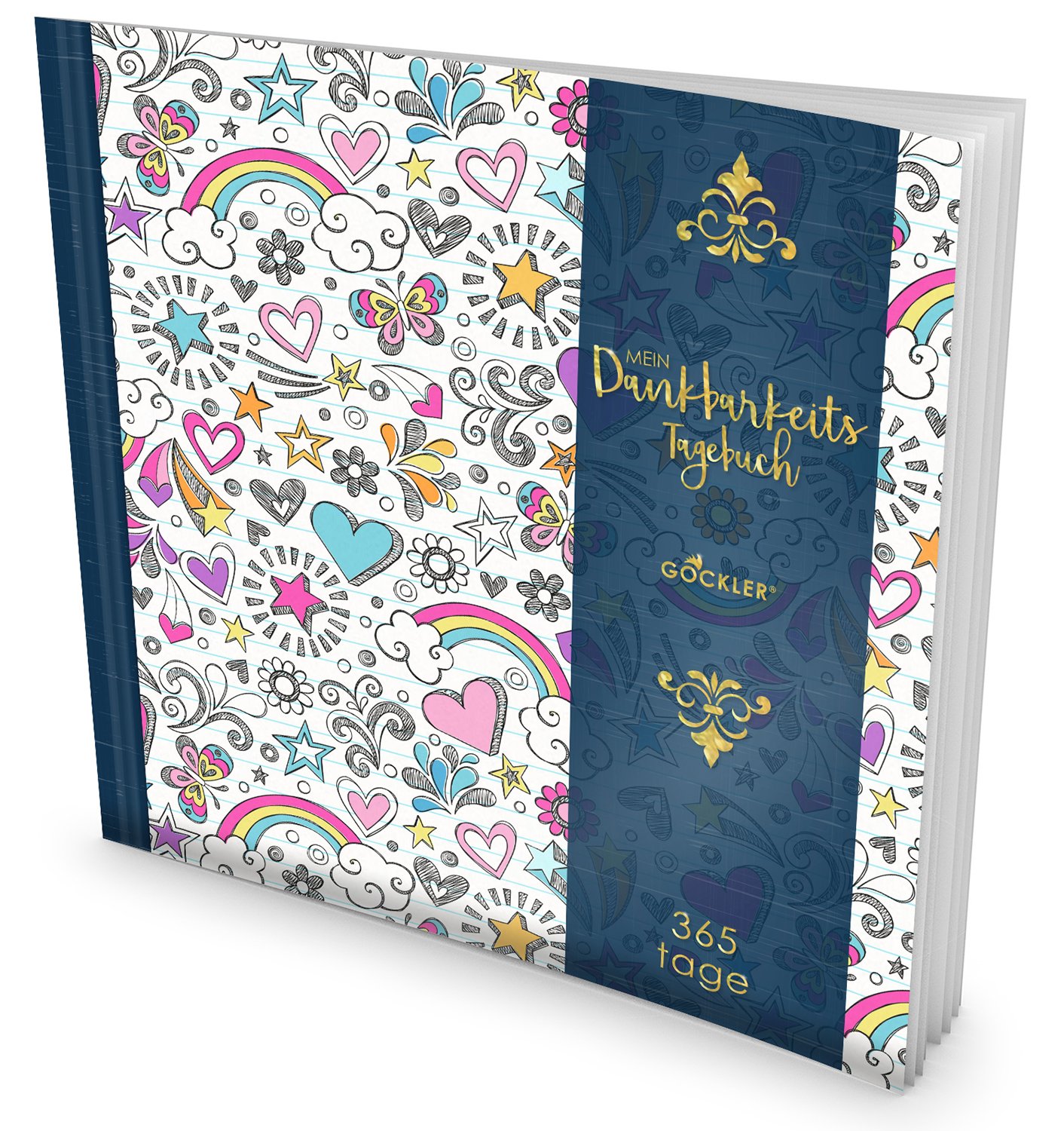 GOCKLER® Dankbarkeits-Tagebuch: 365 Tage Erfolgs-Journal für mehr Achtsamkeit, Bewusstsein & Glück im Leben +++ NEUE AUFLAGE mit glänzendem Softcover +++ DesignArt.: Girl Pattern