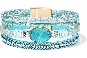 Long tiantian Stocking Stuffers Holiday Outfits for Women 2025 Leather Wrap Bracelets for Women Stackable Bracelets Boho Bracelets for Women Western Bracelets Jewelry Gifts Trendy Stuff