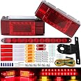 Complete 12V LED Trailer Lights Kit - Submersible Brake/Turn Lights With Side Markers & 15" LED Bar For Utility & Boat Trailers - View #9