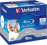 Verbatim 43713 25GB 6X BD-R Blu-ray Disc Inkjet Printable Pack of 10 view 4