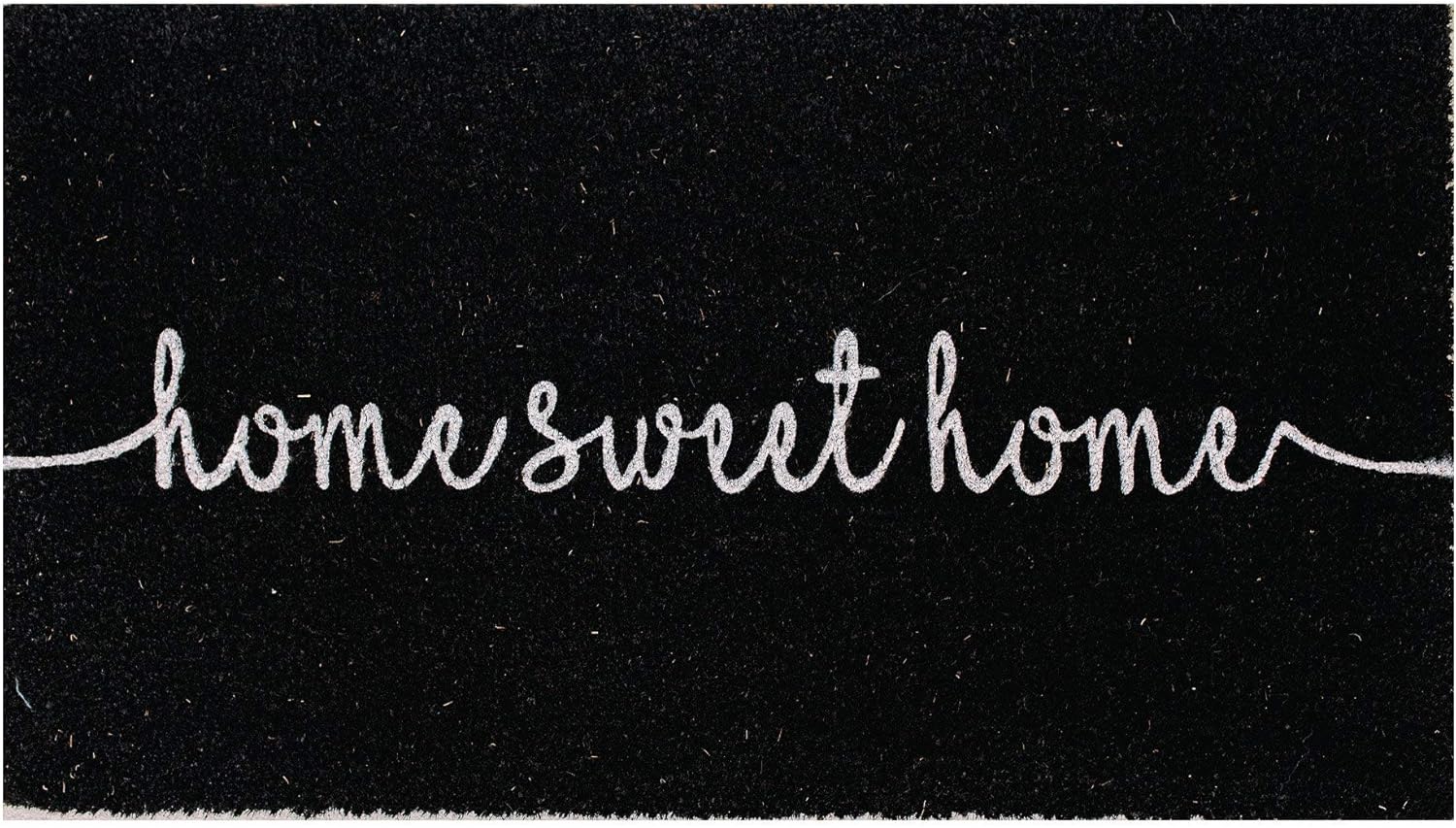 Theodore Magnus Natural Coir Doormat with Non-Slip Backing - 17 x 30 - Outdoor / Indoor - Black - Home Sweet Home - COIR-1730-15-112