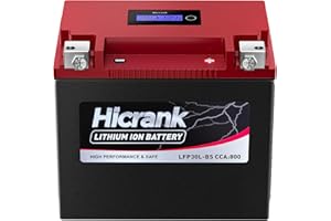 Hicrank YTX30L-BS/YIX30L-BS High Performance Lithium 12V 18Ah 800CCA LiFePO4 Motorcycle Battery,Digital Readout, Fits for KTM Yamaha Harely, ATV, UTV,Jet Ski, PWC,Snowmobile, 4 Wheeler