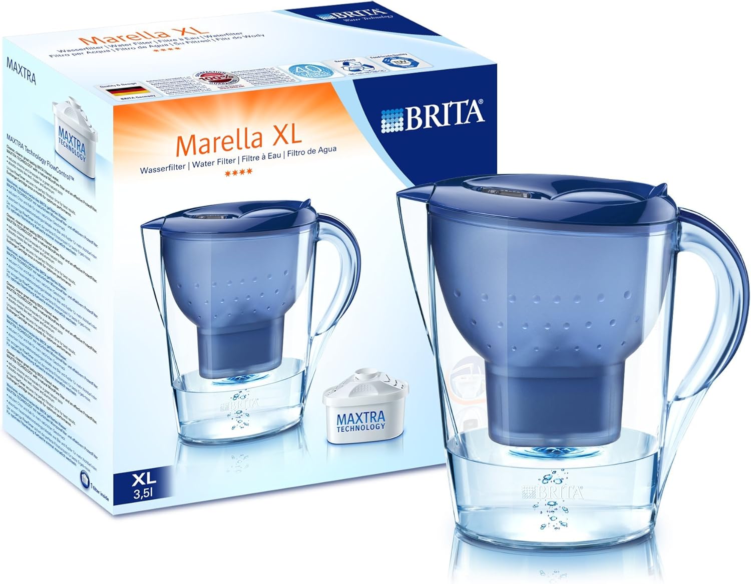 Brita Marella XL Memo blau inklusiv 6 Maxtra Filterkartuschen Kaufen