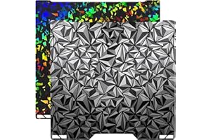 RugooSpink Build Plate for H2D/H2S 355 X346.5MM Smooth Plate Debris H1H +Diamond PEO Build Sheet for H2D AMS Combo/H2D Laser Platform Spring Steel Sheet Heated Bed for Bambu Lab 3D Printer