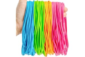 Sukh 120PCS Large Rubber Bands, 7" Elastic Band Office Supplies, Multicolor, Heavy Duty, Extra Large Design, Good Elasticity,