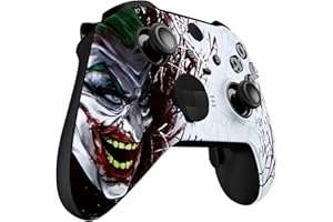 eXtremeRate Front Housing Shell for Xbox One Elite Series 2, Custom Faceplate with Accent Rings for Xbox Elite 2 Core Controller (Model 1797) - Clown Hahaha