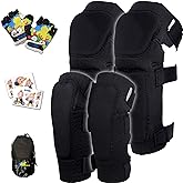 Simply Kids Soft Kids Knee and Elbow Pads with Bike Gloves I Toddler Protective Gear Set w/Mesh Bag& Sticker I CSPC Certified