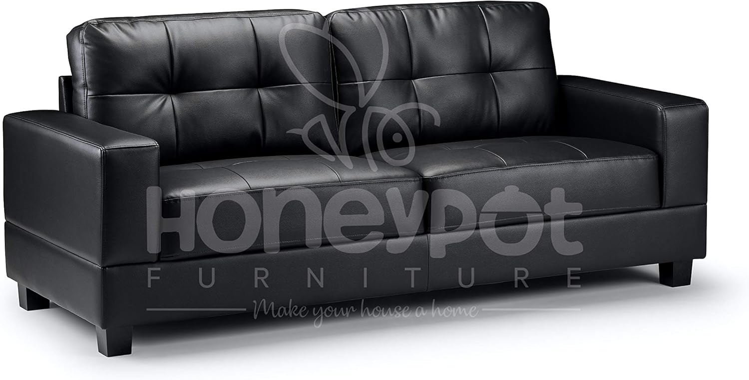 Honeypot Sofa Jerry 3 Seater 2 Seater Armchair Black