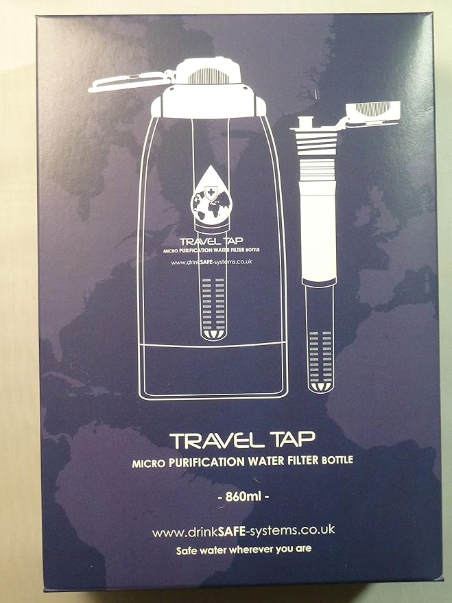 drinkSAFE Travel Tap Folding micro purification filter bottle Amazon.co.uk Sports & Outdoors