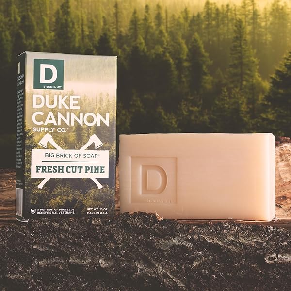 DUKE CANNON SUPPLY CO. – GREAT AMERICAN FRONTIER MEN’S BIG BRICK OF SOAP, FRESH CUT PINE (10 OZ) SUPERIOR GRADE SOAP BAR WITH UNIQUE, OUTDOOR, MASCULINE SCENTS – FRESH CUT PINE, MODERN INVIGORATING
