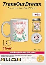 TransOurDream Tru-Waterslide Decal Paper Inkjet Clear 10 Sheets A4