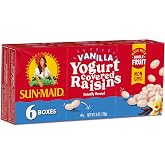 Sun-Maid Vanilla Yogurt Coated Raisins - (6 Pack) 1 oz Snack-Size Box - Yogurt Covered Dried Fruit for Lunches and Back To School Snacks