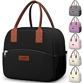 HOTOR Lunch Bag Women Men Insulated Lunch Box Black 10L | Wear-Resistant, Large Capacity, Multi-Functional Cooler Bag for Office, Picnic, Work, Camping