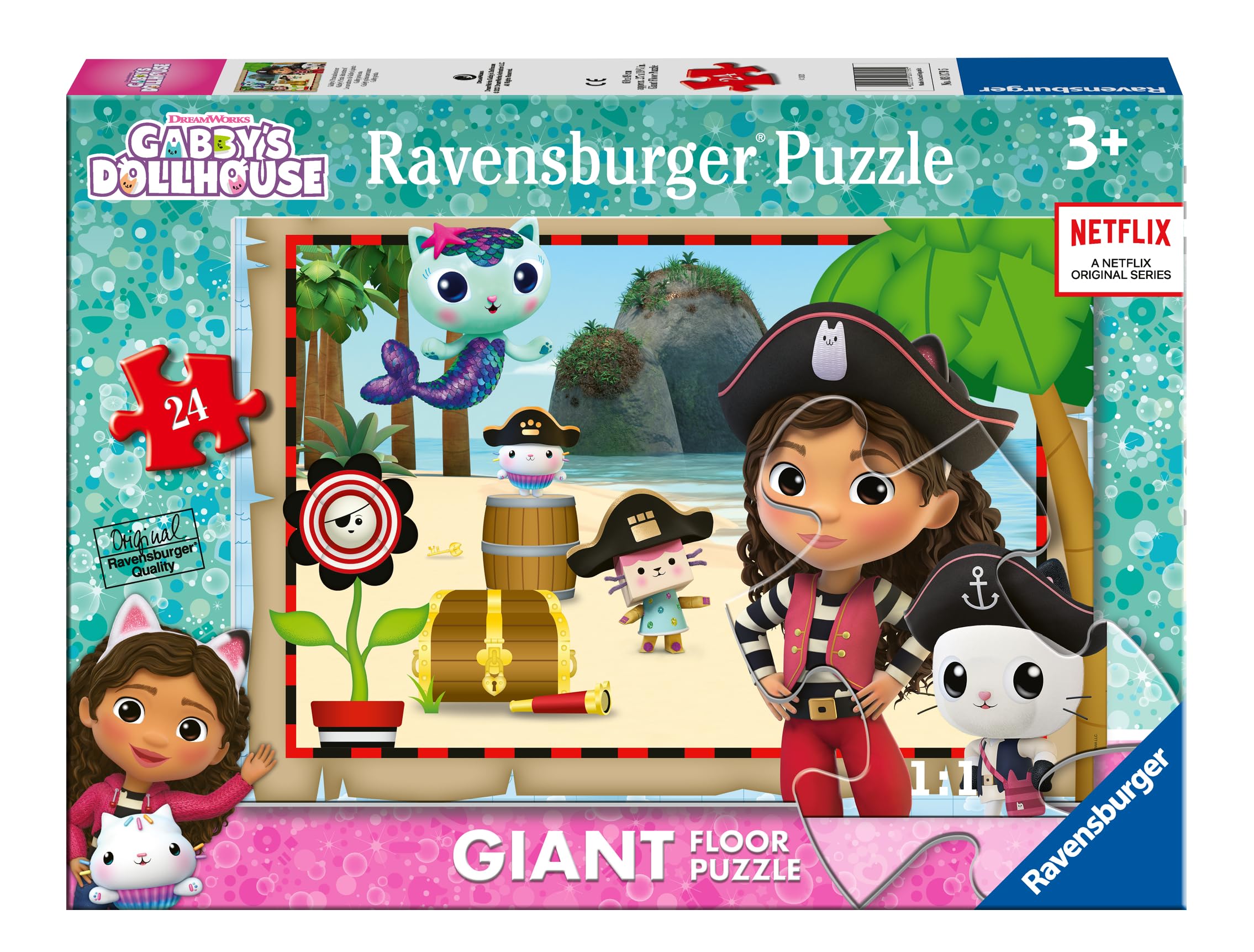 Ravensburger Gabby's Dollhouse 24 Piece Giant Floor Jigsaw Puzzle for Kids Age 3 Years Up - Educational Toddler Toys & Games