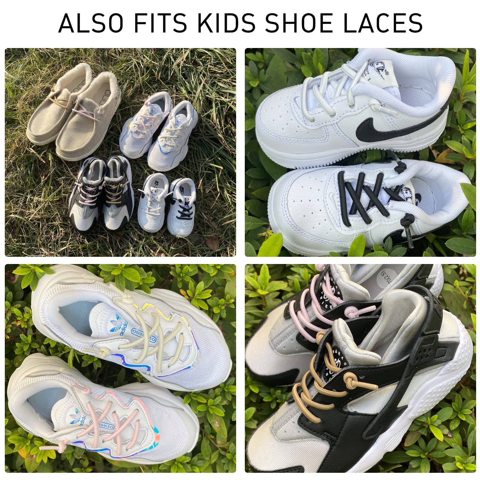 UamGlsob 2 Pairs Elastic Shoelaces Replacement