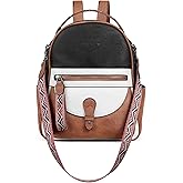 FADEON Mini Backpack Purse for Women, Designer Leather Cute Roomly Small Backpacks, Ladies Shoulder Backpack Fashion Handbag