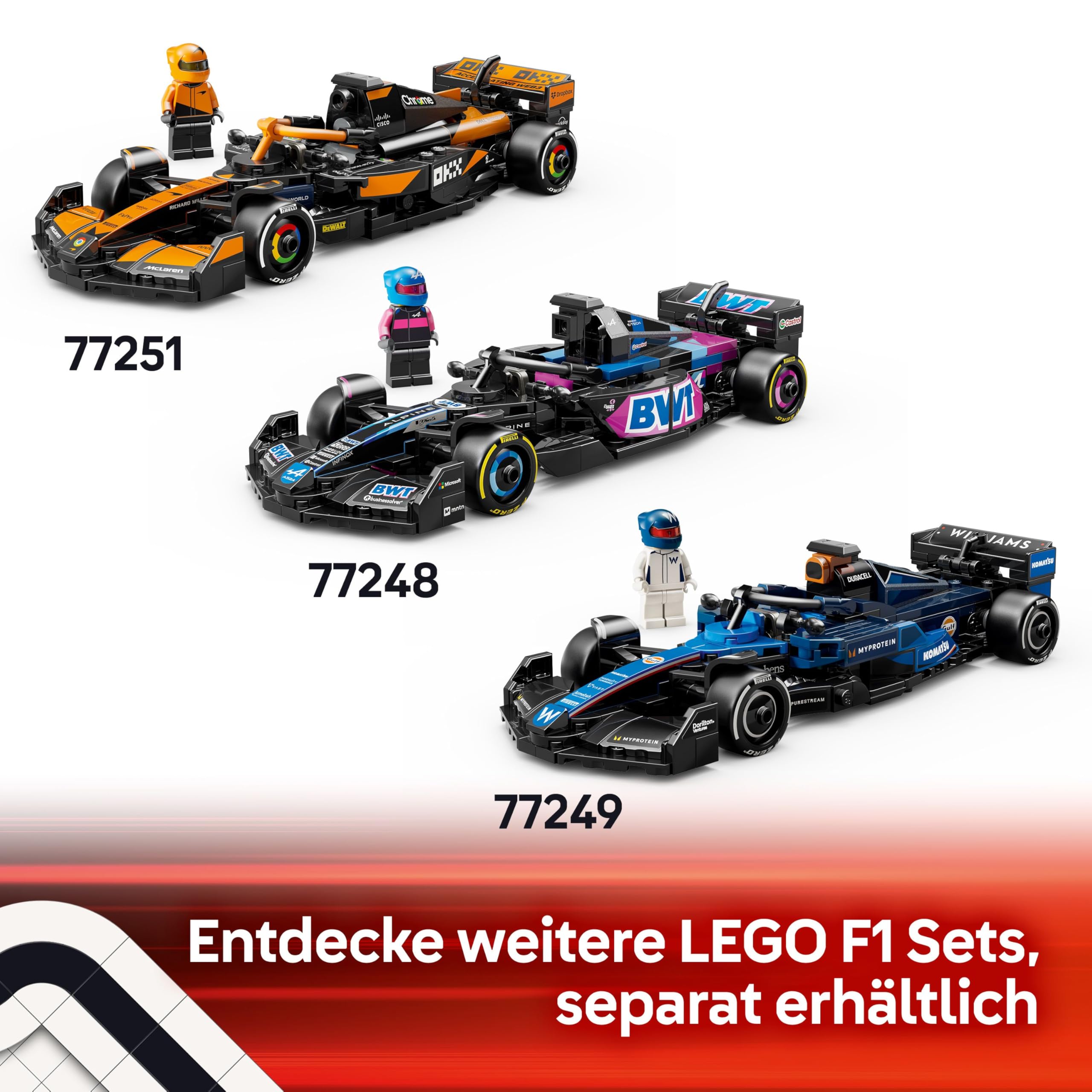 LEGO Speed Champions MoneyGram Haas F1 Team VF-24 Rennauto - Spielzeug mit Formel 1 Minifigur zum Sammeln - Modell und Geschenk für Jungen & Mädchen ab 10 Jahren und Erwachsene Motorsport Fans 77250 9