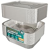 Aluminum Pans With Lids 9x13 [30 Sets] Aluminum