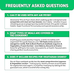 Air Fryer Cheat Sheet Magnets Cooking Guide Booklet