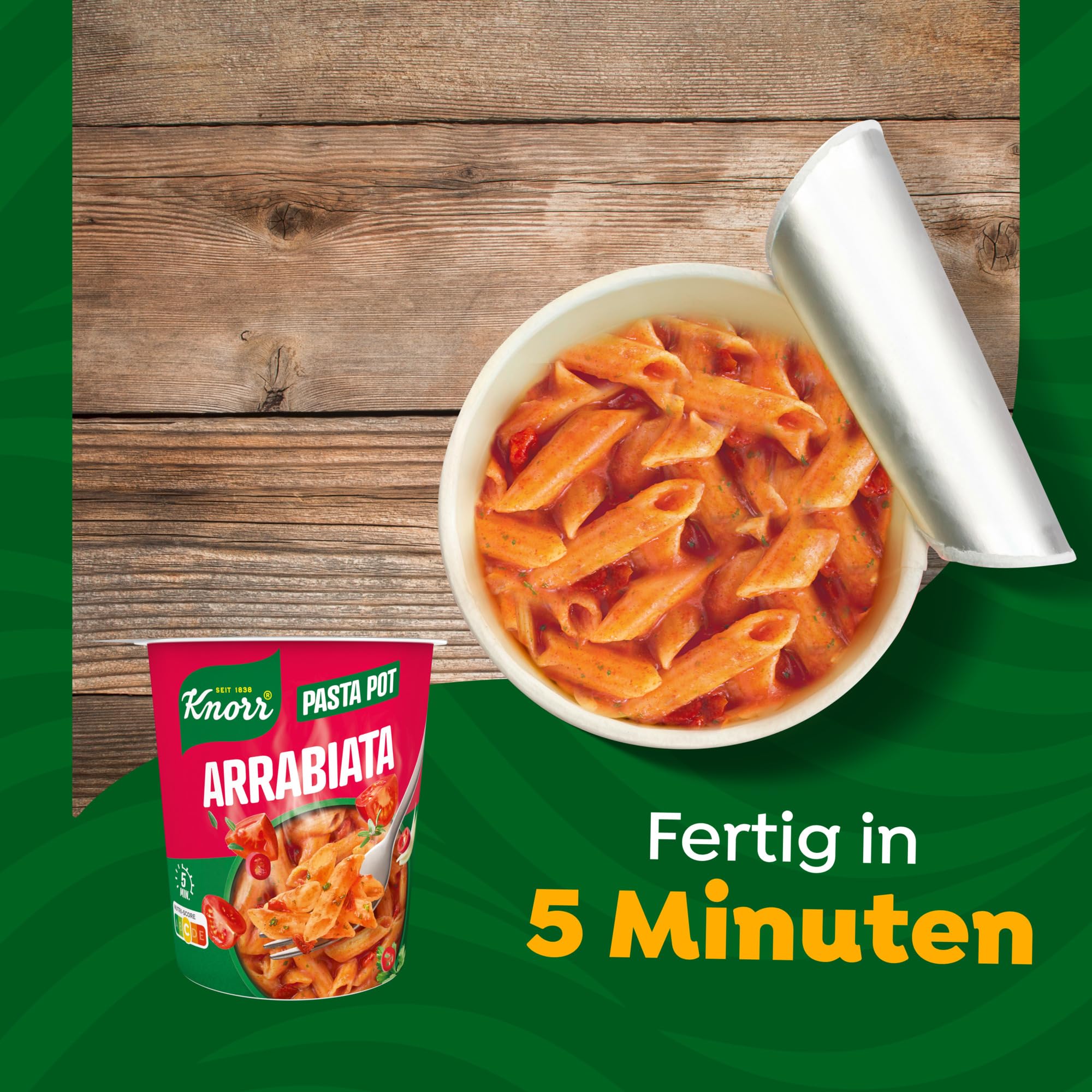 Knorr Arrabiata Pasta Pot, leckere Instant Nudeln 66 g 7