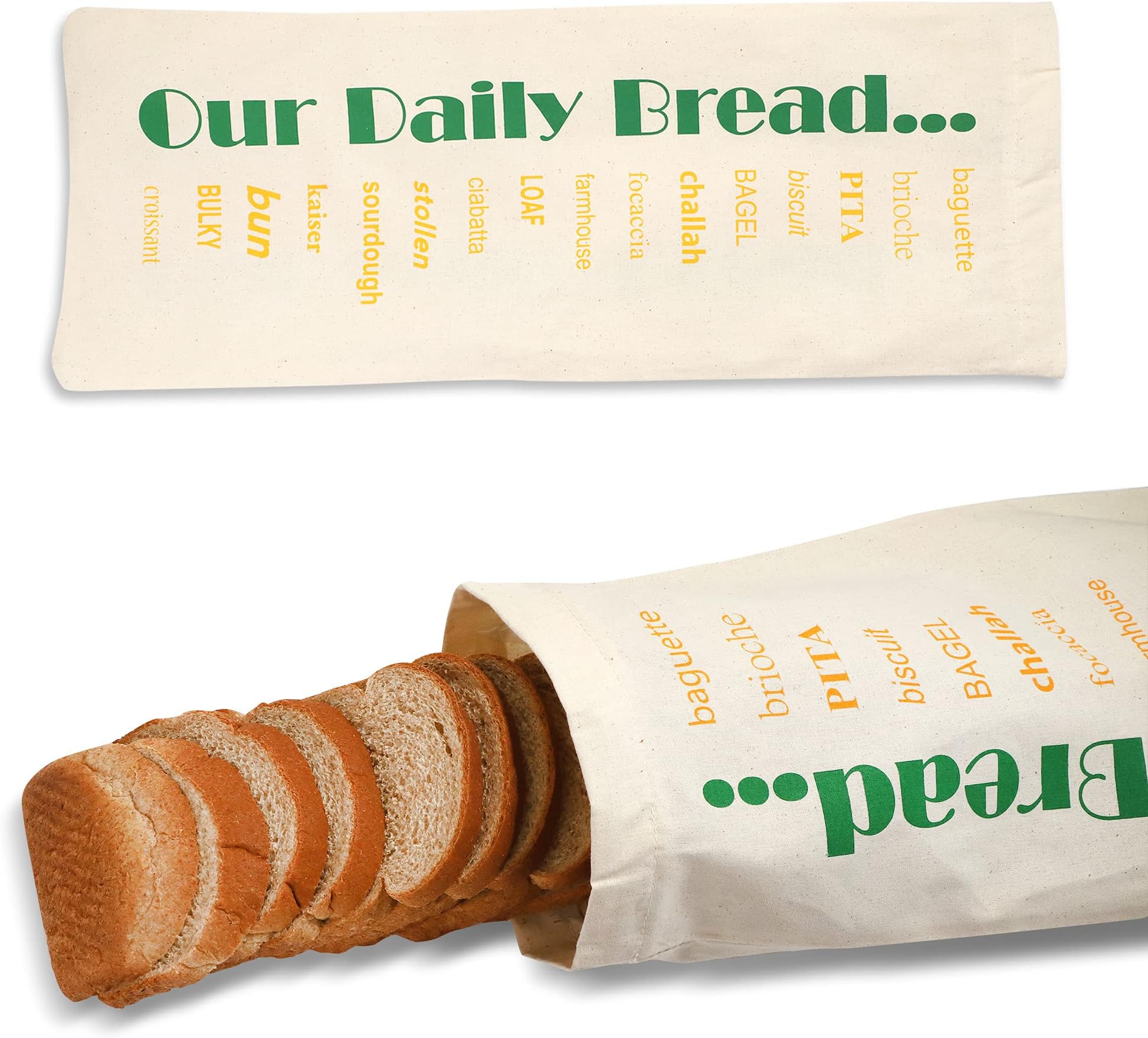 BREAD HERO Reusable Stores Better Than Breadbox, Bin, or Unlined Bread Bag and Bonus Cookbook