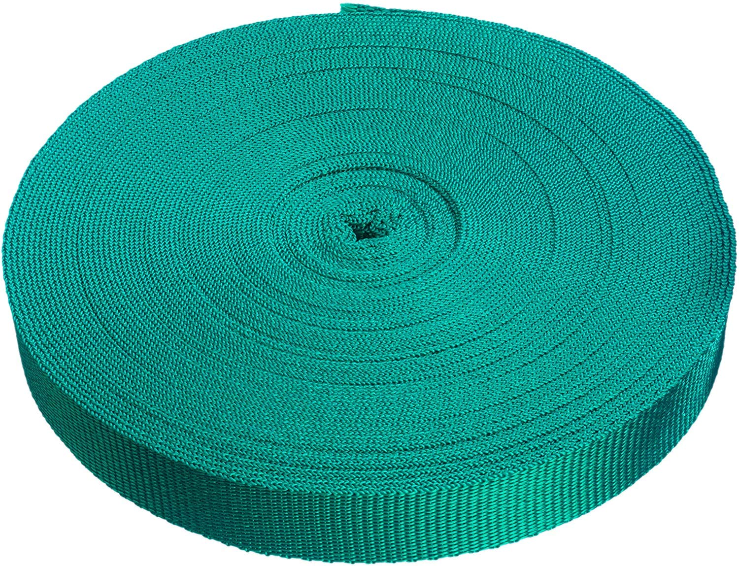 Direct Manufacturing 25mm x 50m Webbing Roll Polypropylene for DIY, Straps, Harnesses, Lashing and more | 970lb / 440kg breaking strain | Made in UK (Green)