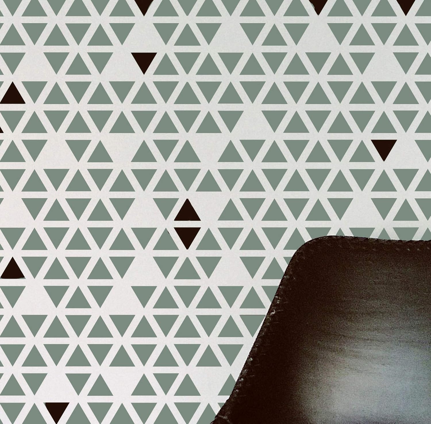 Triangle Drop, LARGE WALL STENCIL, Geometric Modern Wall Stencils for