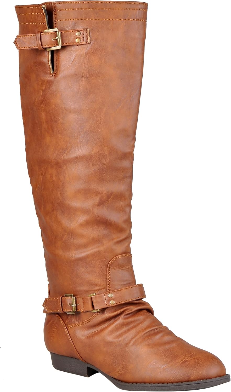 wide calf camel boots