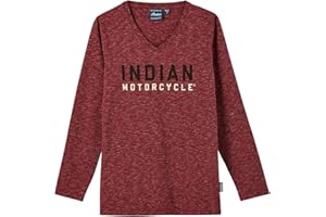 Indian Motorcycle Women's Watercolor Logo Long Sleeve T-Shirt, Red