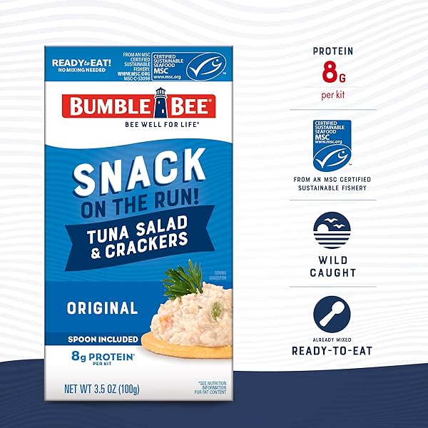 BUMBLE BEE SNACK ON THE RUN ORIGINAL TUNA SALAD WITH CRACKERS KIT 3.5OZ