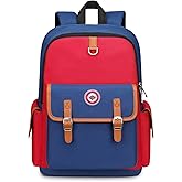weiatas Kids Backpack Children Bookbag Preschool Kindergarten Elementary School Bag for Girls Boys (Red-blue, Small)
