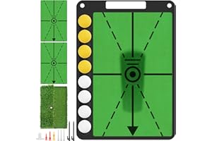 BROTOU Golf Hitting Mat for Swing Detection, Path Feedback Golf Practice Mat, Premium Dual-Turf Golf Training Mat, Golf Impact Mat for Indoor/Outdoor