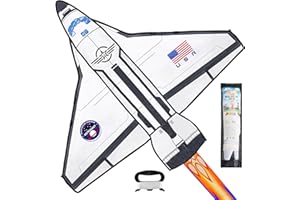 JOYIN Spaceship Kite Easy to Fly for Kids and Adults with 262.5 ft String, Large Beach Kite for Outdoor Games and Activities