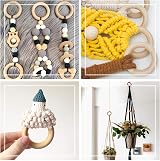 DDSHUN 20 Pcs Unfinished Wooden Rings 55mm Natural Round Craft Connectors view 7