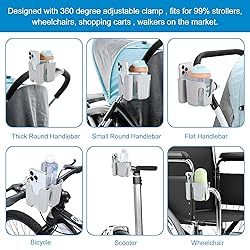 Accmor Stroller Cup Holder with Phone Holder, Bike