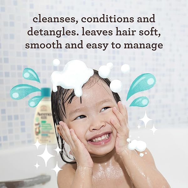 AVEENO KIDS 2-IN-1 HYDRATING SHAMPOO & CONDITIONER, GENTLY CLEANSES, CONDITIONS & DETANGLES KIDS HAIR, FORMULATED WITH OAT EXTRACT, FOR SENSITIVE SKIN & SCALP, HYPOALLERGENIC, 12 FL. OZ
