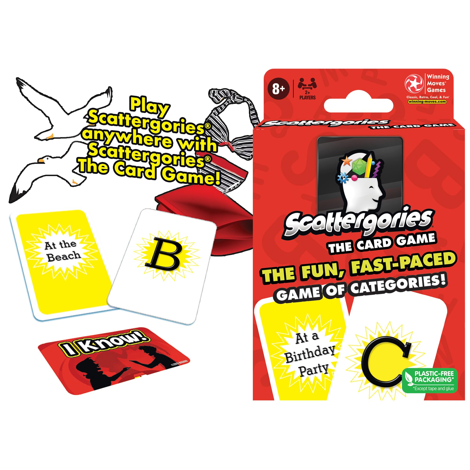 Winning Moves Scattergories The Card Game, Fast-Paced Play at Once Card Game of Categories, for 2 or More Players, Ages 8+