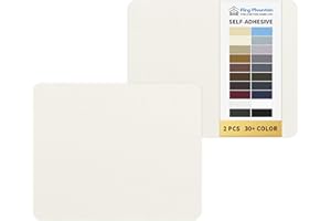 KING MOUNTAIN Canvas Repair Patch 9 x11 Inch 2 Pcs Self-Adhesive Waterproof Fabric Patch for Sofas, Tents, Furniture,Tote Bags, Car Seats (Off White)