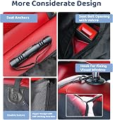 KYG Dog Seat Cover Hammock for Car Back Seats 148 x 135 cm Black view 3