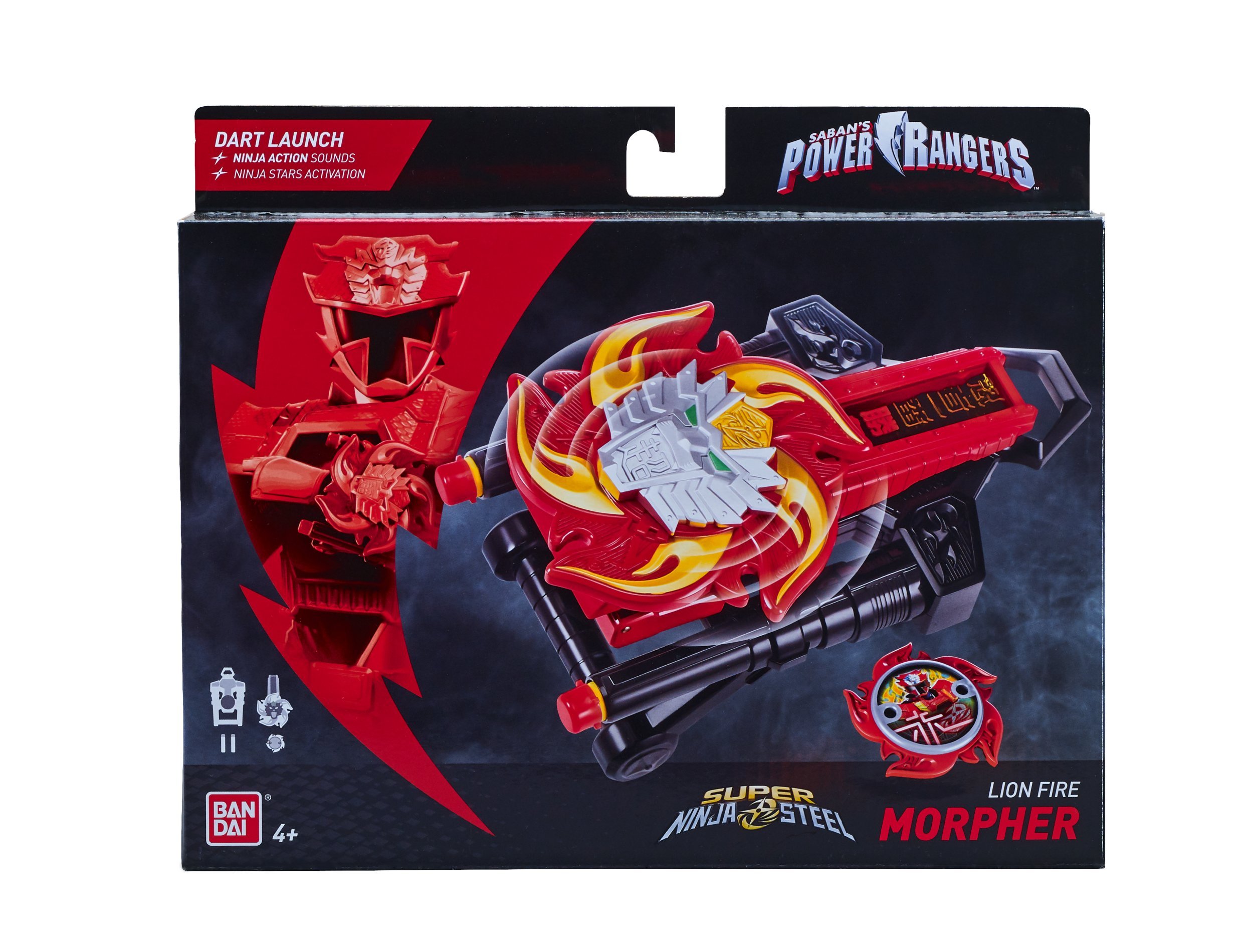 Super Ninja Steel Lion Fire Battle Morpher DX, With Role Play Morpher, 2 Foam Darts Lion Fire Morpher For 4 months to 99 months