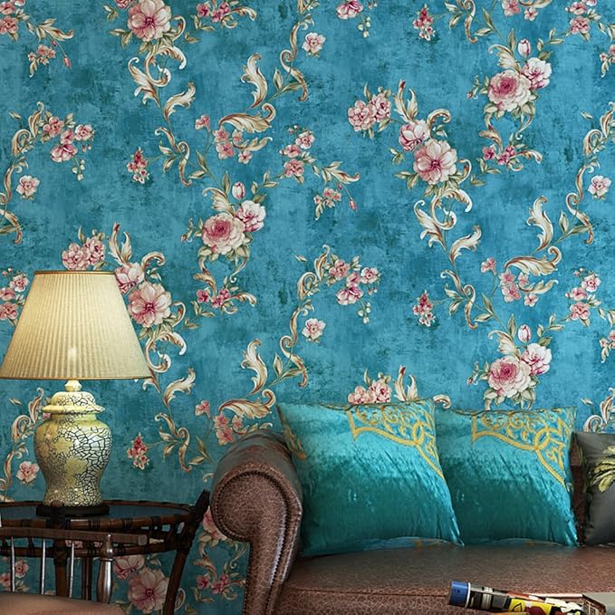 Mural Wallpaper Vintage Floral 6'7 By 30 Ft Blooming Wall Vintage Floral Peony Wallpaper Wall Mural for Livingroom