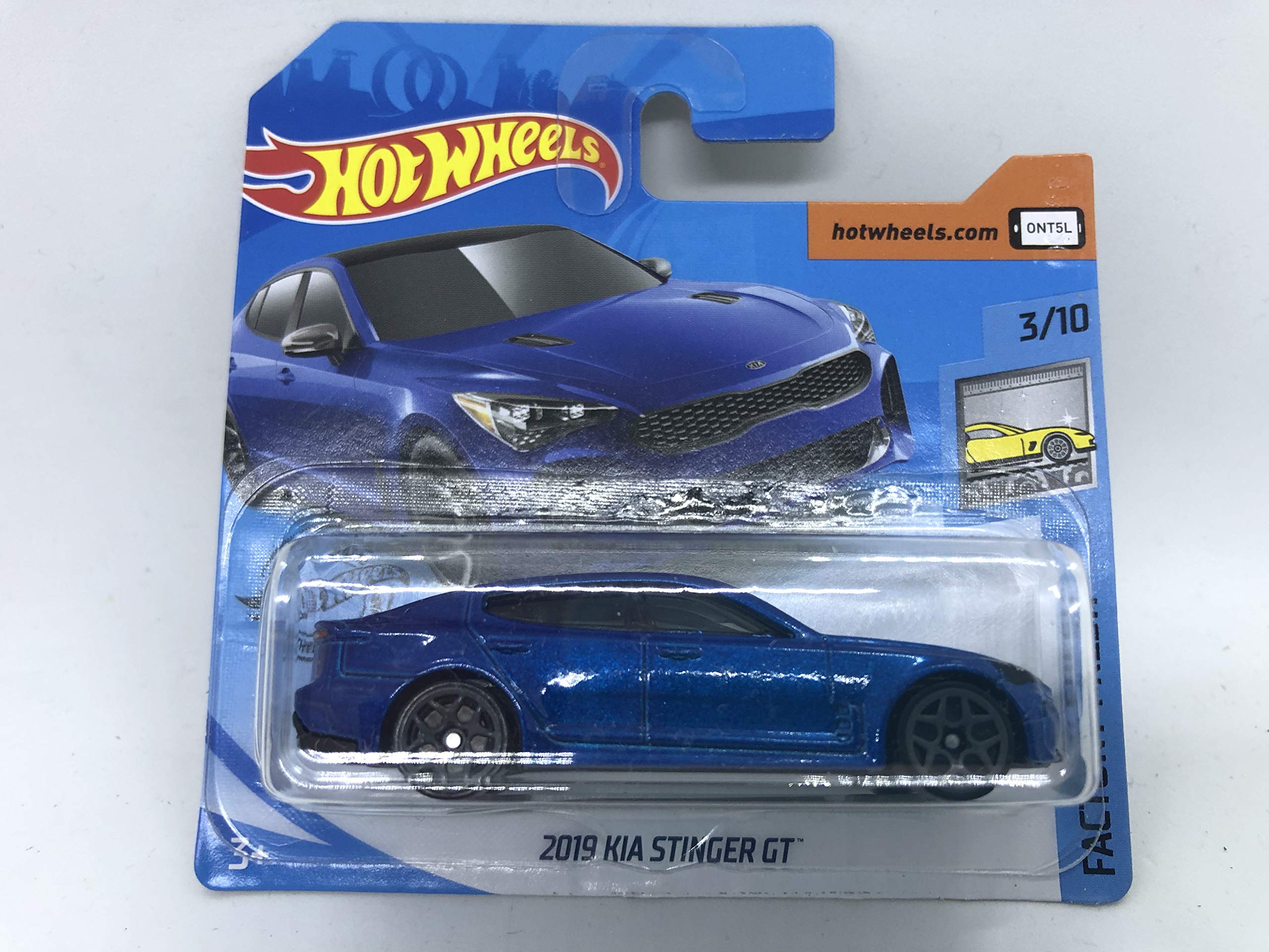 2020 Hot Wheels 2019 Kia Stinger GT Metallic Blue 3/10 Factory Fresh 198/250 (Short Card)