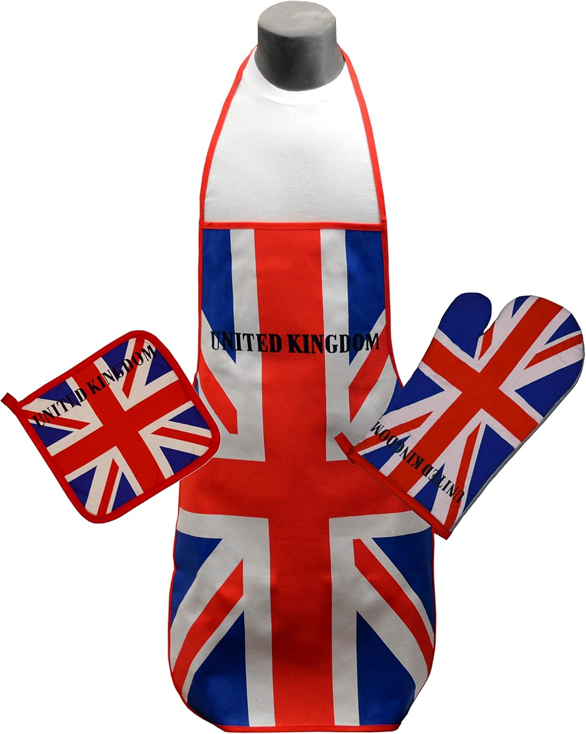 Union Jack Kitchen & BBQ SetNew w/Apron, Ovenmitt and Pot