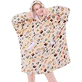 NORD ECO Wearable Blanket Hoodie for Adult Women, Oversized Sherpa Fleece Hooded Sweatshirt, Cozy Blanket Hoodie with Sleeves for Winter Gift (Standard, Beige)