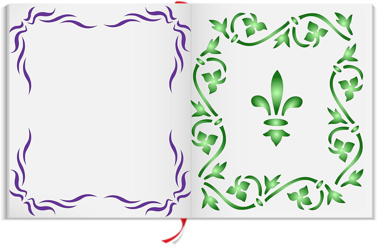Classic Stencil - 21.5 x 21.5cm (L) - Reusable Fleur-de-lis Laurel Wreath Gothic Scroll Wall Stencil Template - Image 4