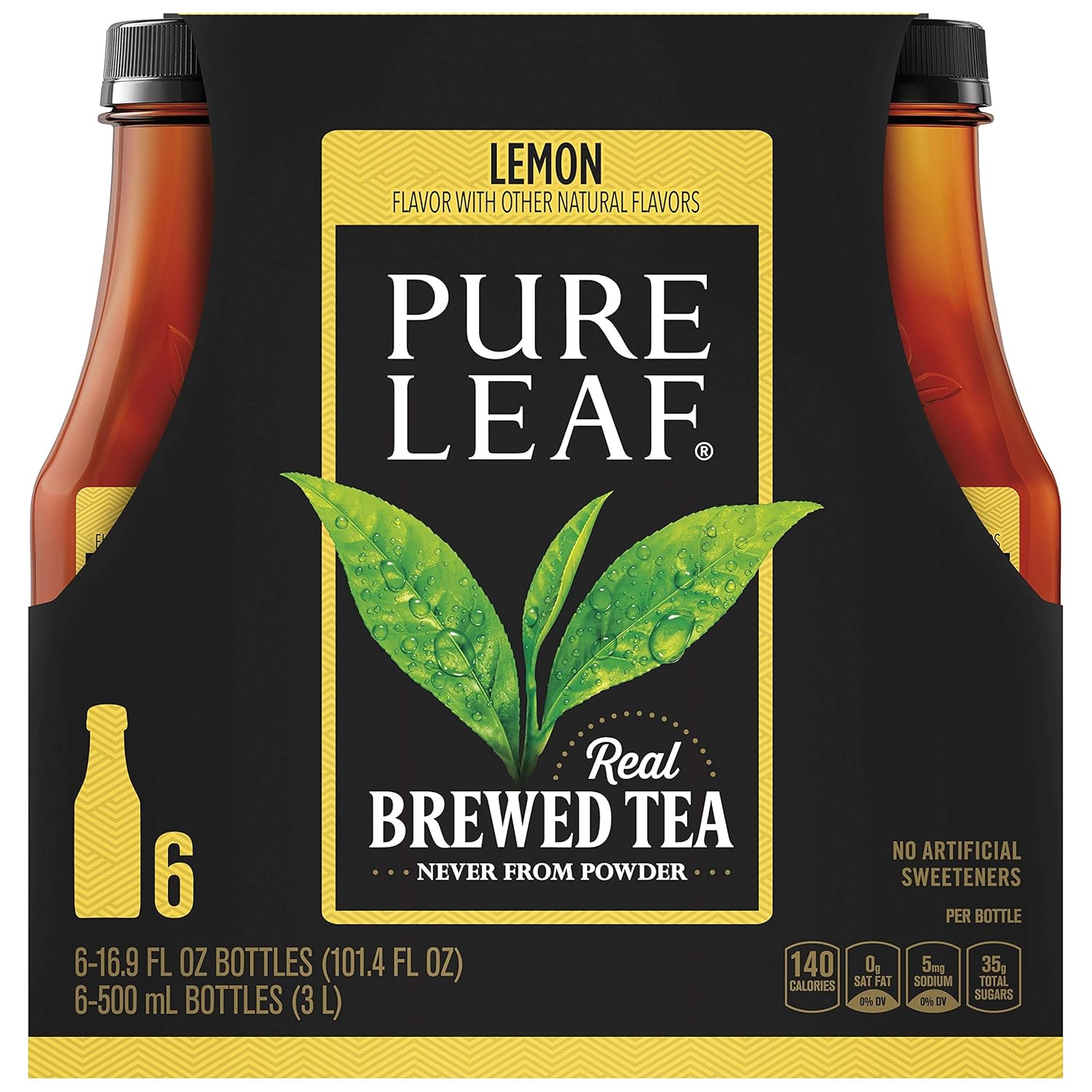 Pure Leaf Sweetened Iced Tea With Lemon, 16.9 Fl. Oz (pack of 6)